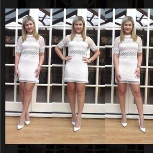 Topshop Mesh & Lace A-Line Dress | Nordstrom | Mesh Inset Dress, Top Shop dress